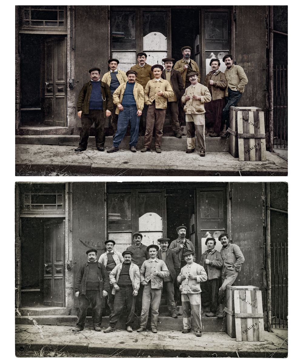 Factory workers composite